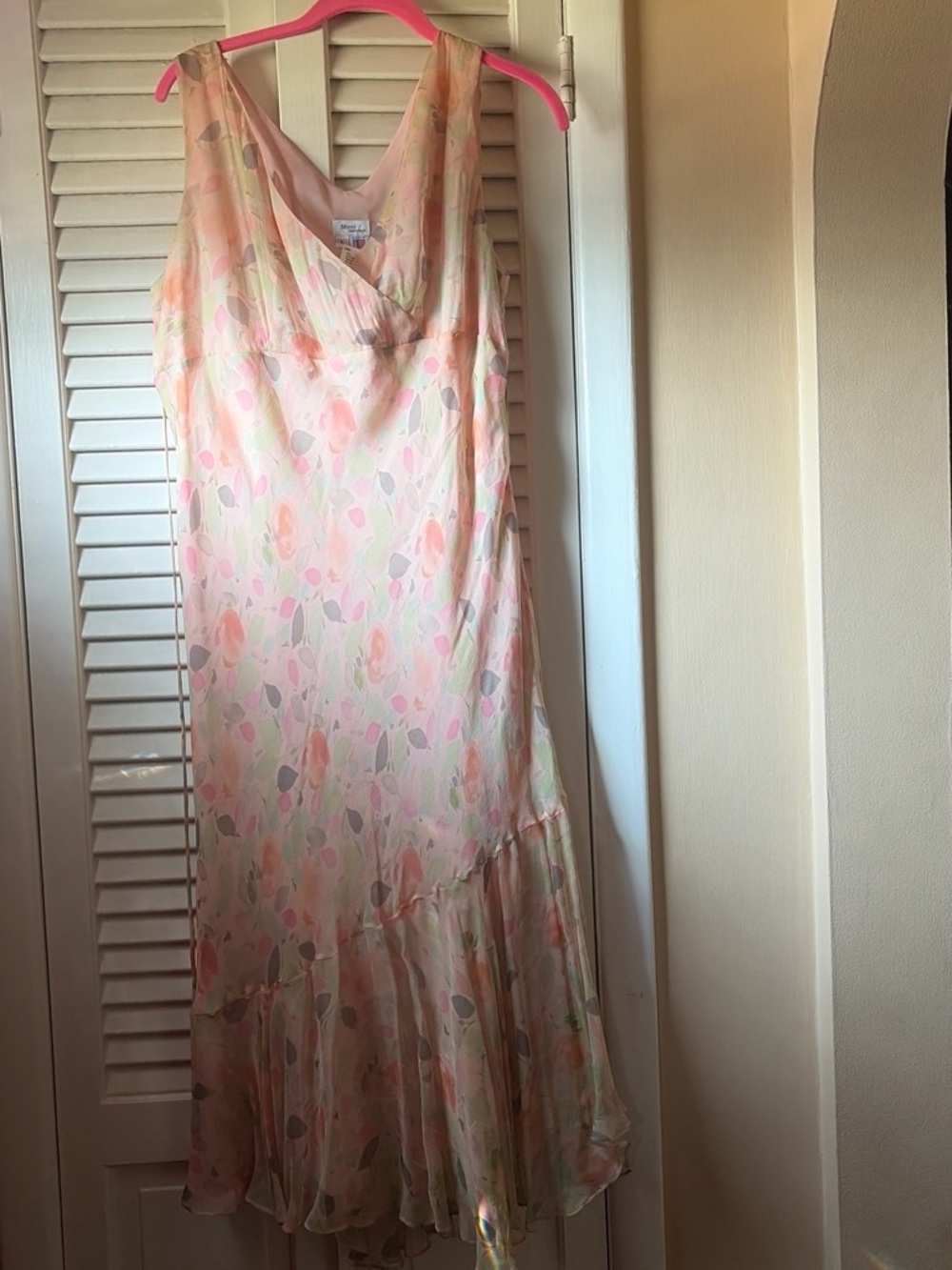 Vintage Mimi Maternity Peach Floral Slip Dress